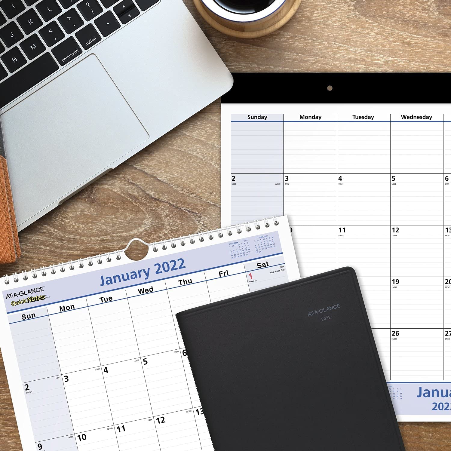 AT-A-GLANCE 2023 Weekly & Monthly Planner, QuickNotes, Quarter-Hourly Appointment Book, 8-1/4" x 11", Large, Monthly Tabs, Pocket, Black (7695005) - Image 8